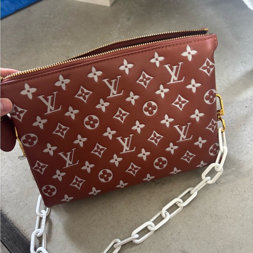 Brown and White Women's Bag